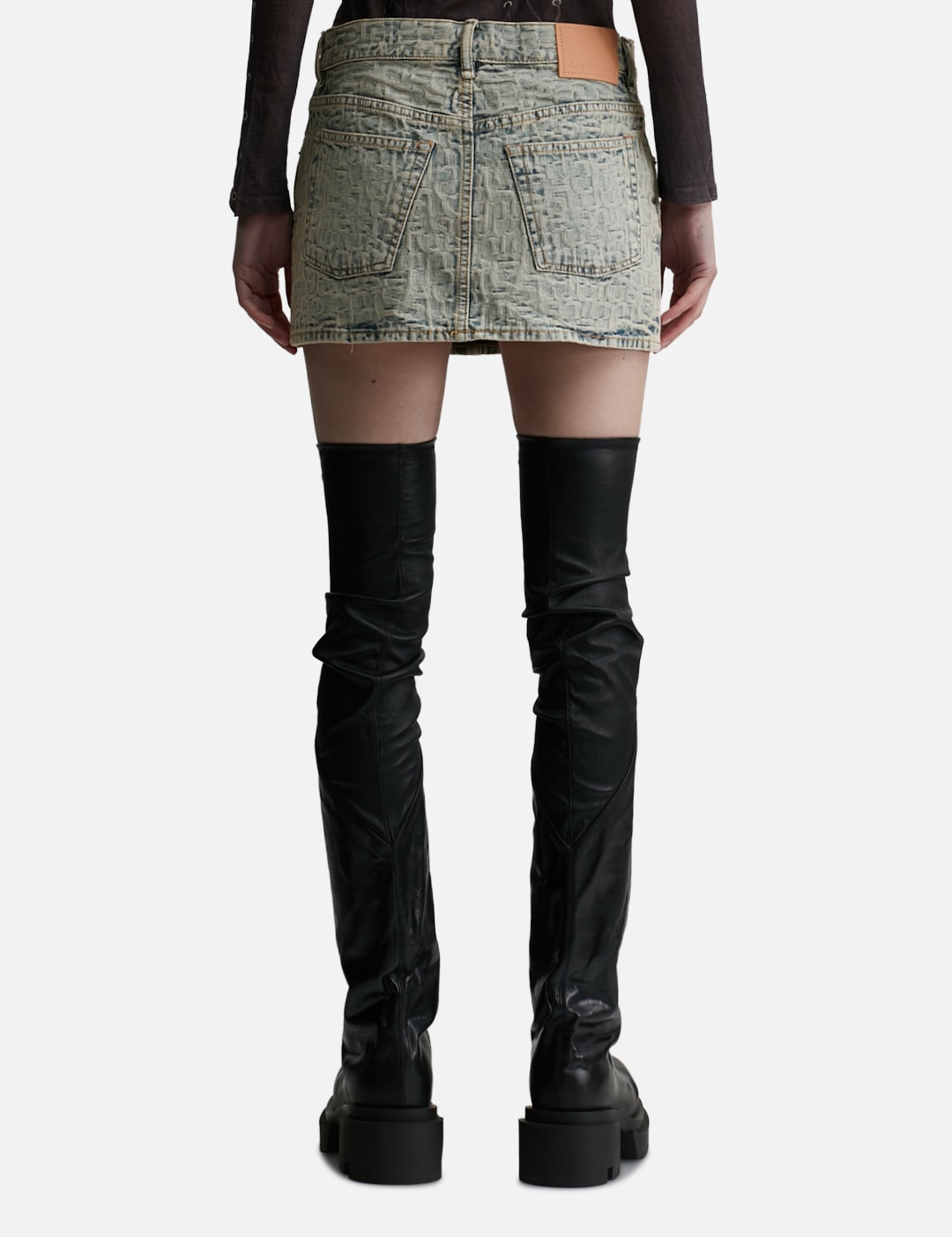 Monogram Denim Mini Skirt view 10