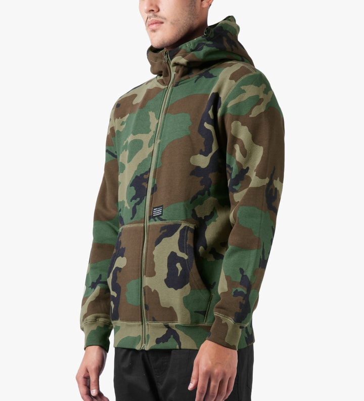 Woodland Camo Original H Logo 2.0 Full Zip Up Hoodie Placeholder Image