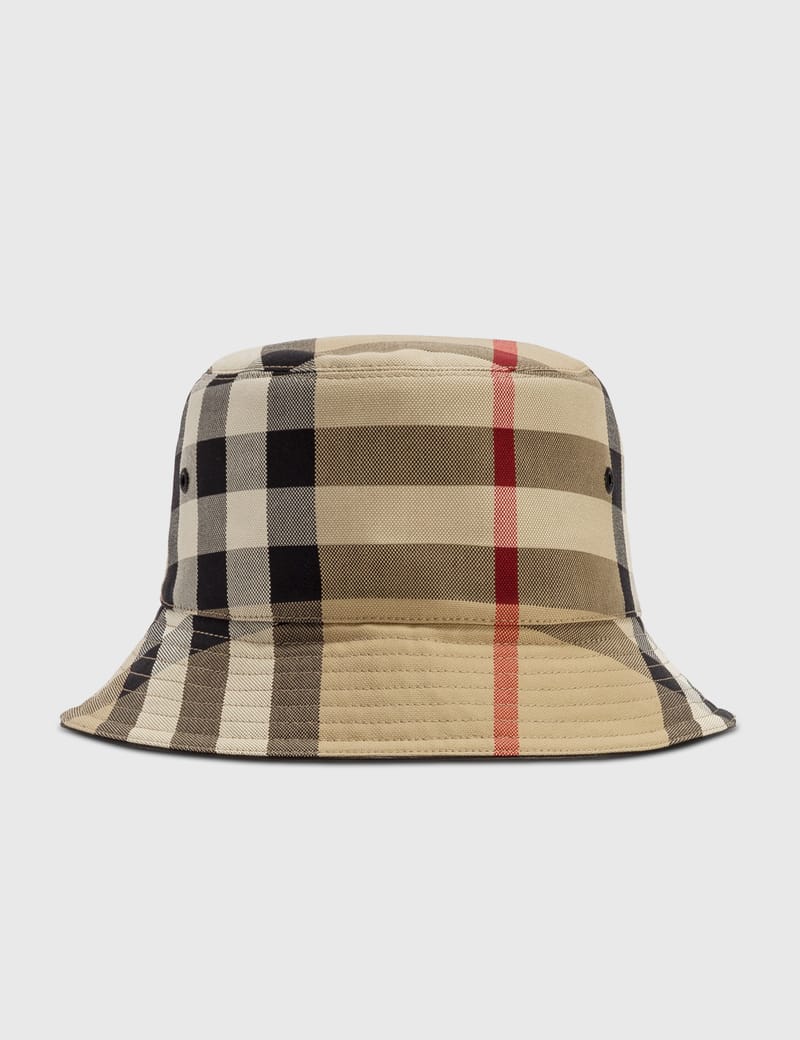 GIANT CHECK CANVAS BUCKET HAT 