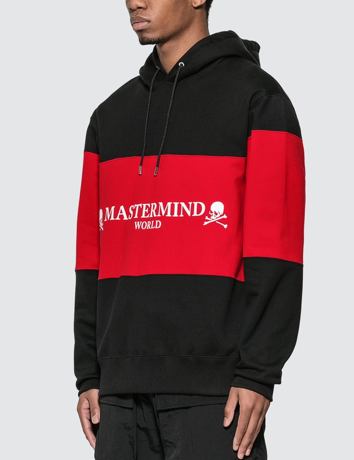 Paneled Hoodie With Logo Print Placeholder Image