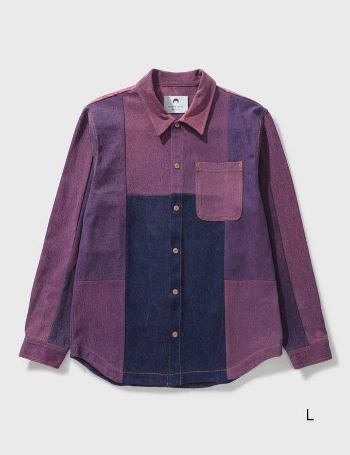 Unisex Pink-tones Denim Overshirt Placeholder Image