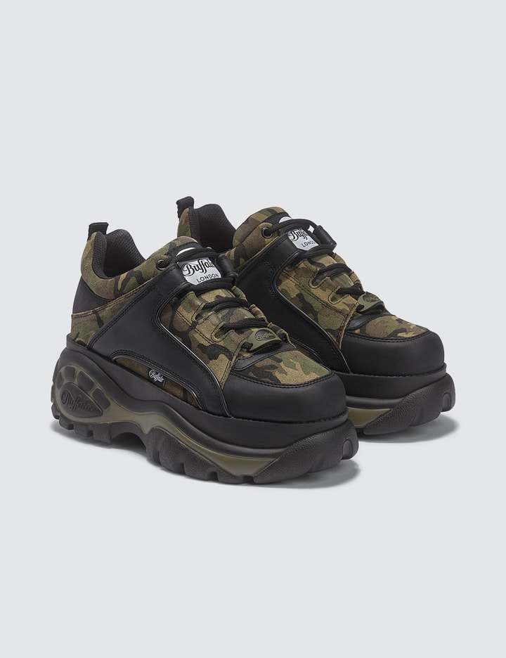 Camo Leather Low Top Platform Sneakers Placeholder Image