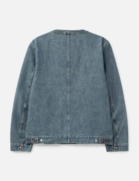 Faded Button Denim Jacket view 8