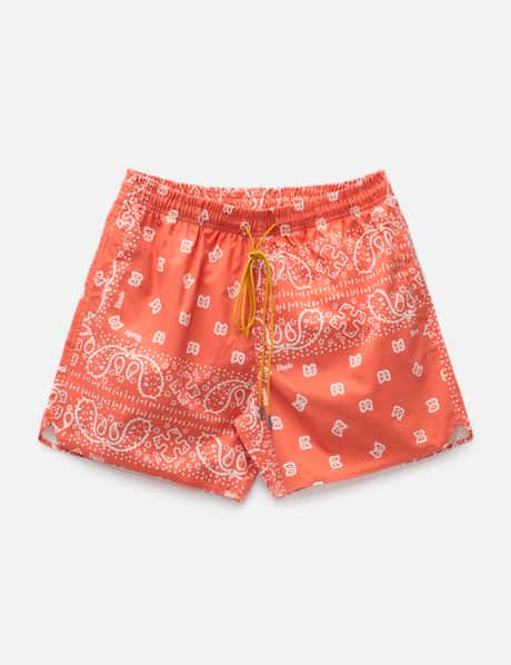 Clothing Red Bandana Swim Shorts Summer Casual Shorts Men Fashion