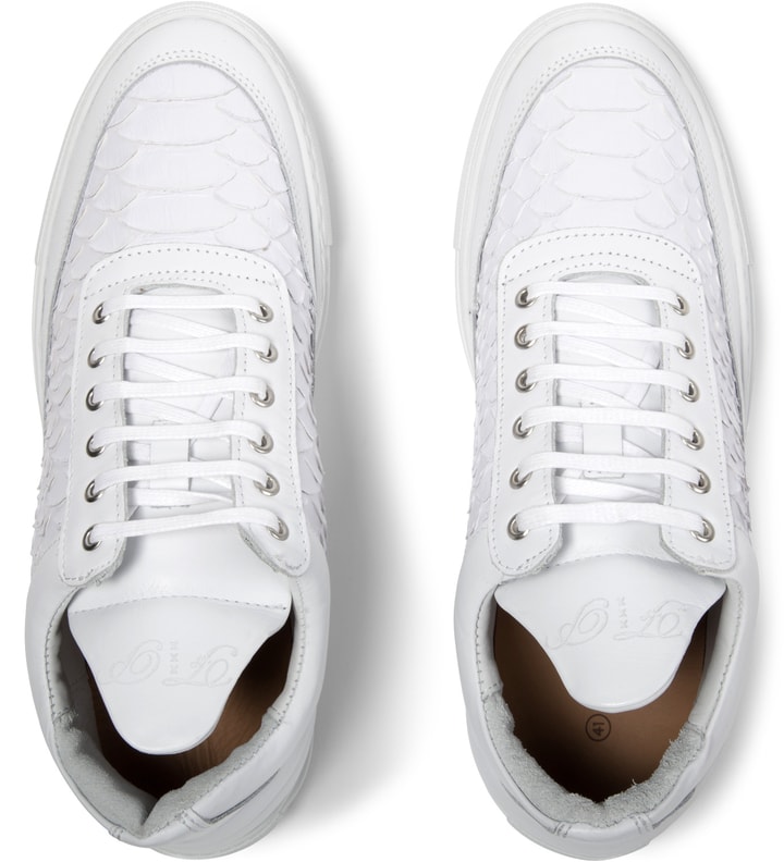 White Python Low Top Sneakers Placeholder Image