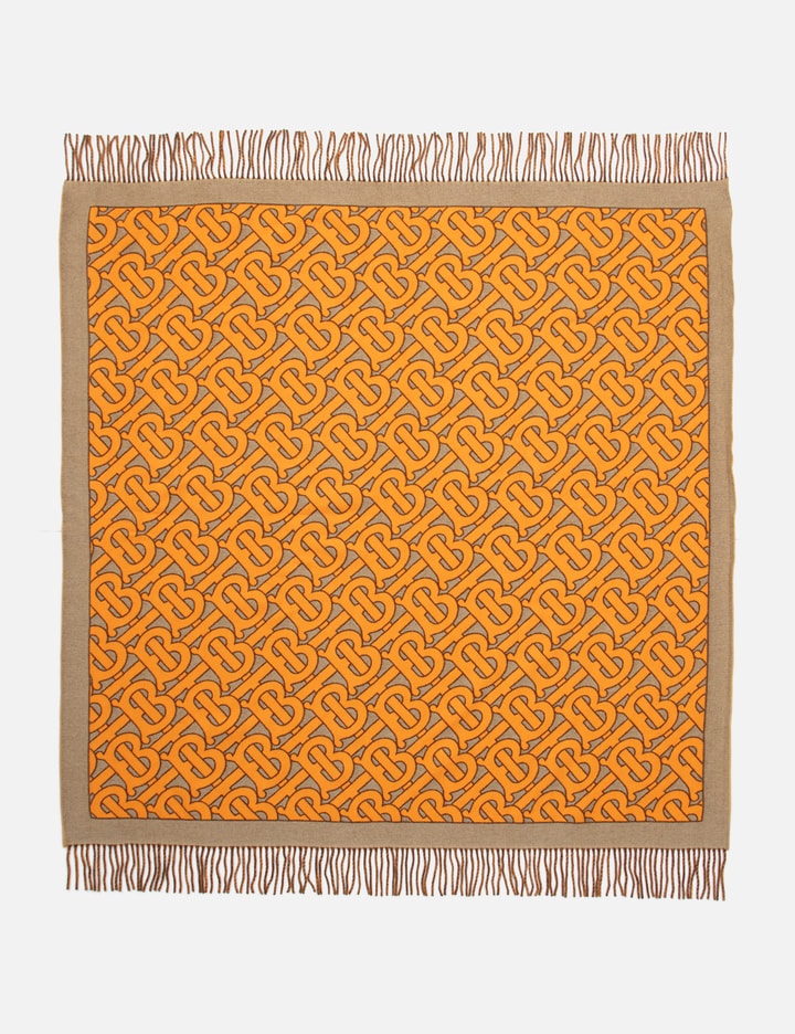 Monogram Wool & Cashmere Fringed Throw Blanket Placeholder Image