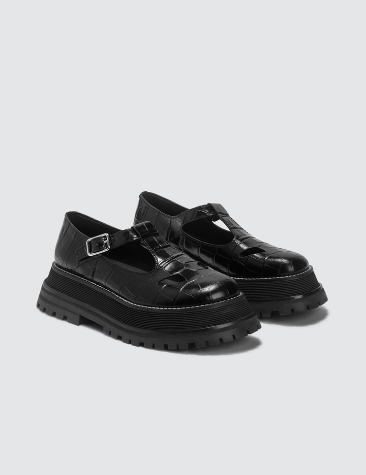 Embossed Leather T-bar Shoes Placeholder Image