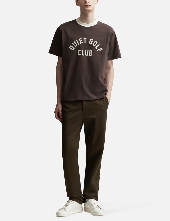 Shop Quiet Golf Badge Pants In Beige