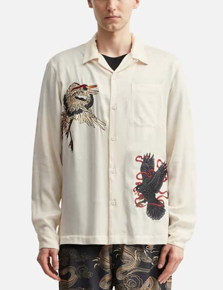 Crow And Heron Camp Collar Shirt view 10