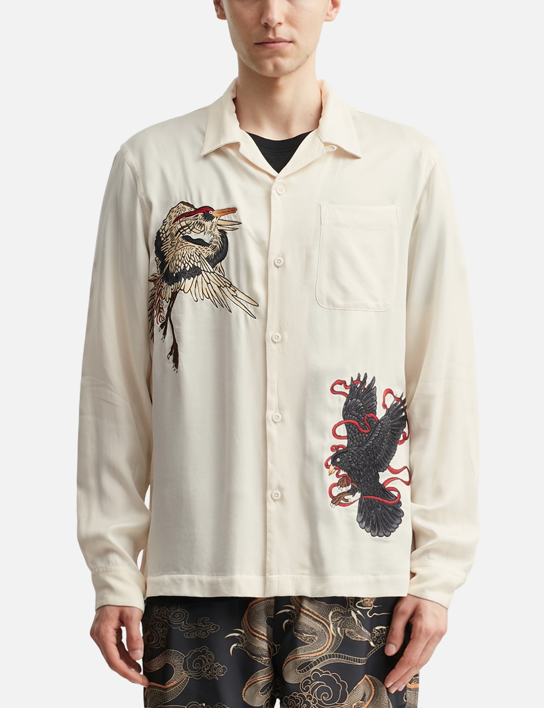 Crow And Heron Camp Collar Shirt view 18