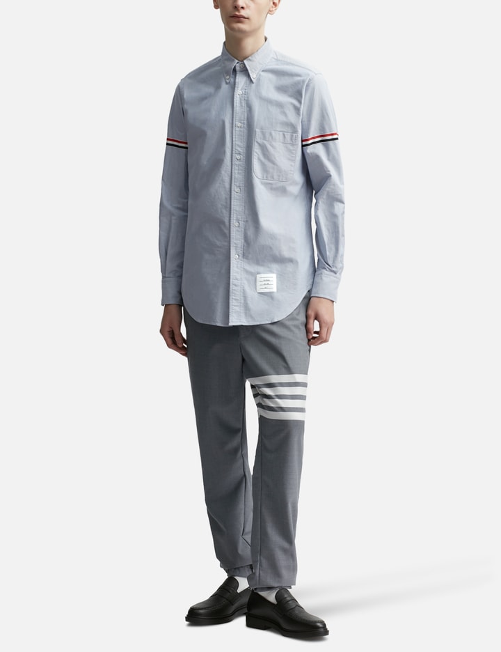 Shop Thom Browne Plain Weave 4-bar Track Trousers In Grey