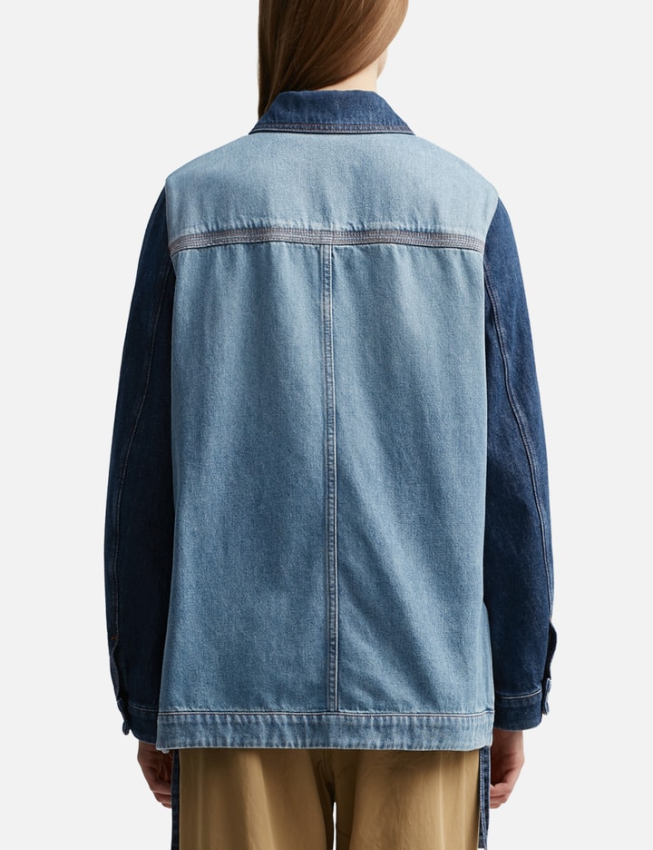 Shop Loewe Workwear Denim Jacket In Blue