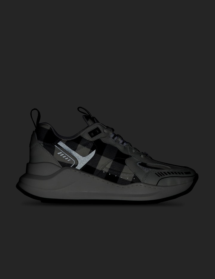 Check and Leather Sneakers Placeholder Image