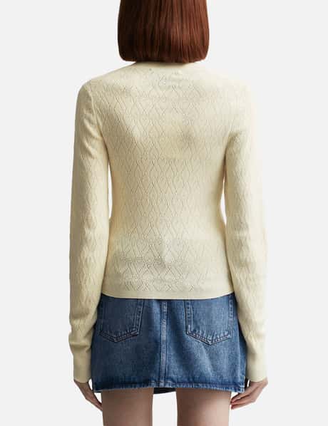 De Coeur Pointelle Crew Neck Sweater view 9