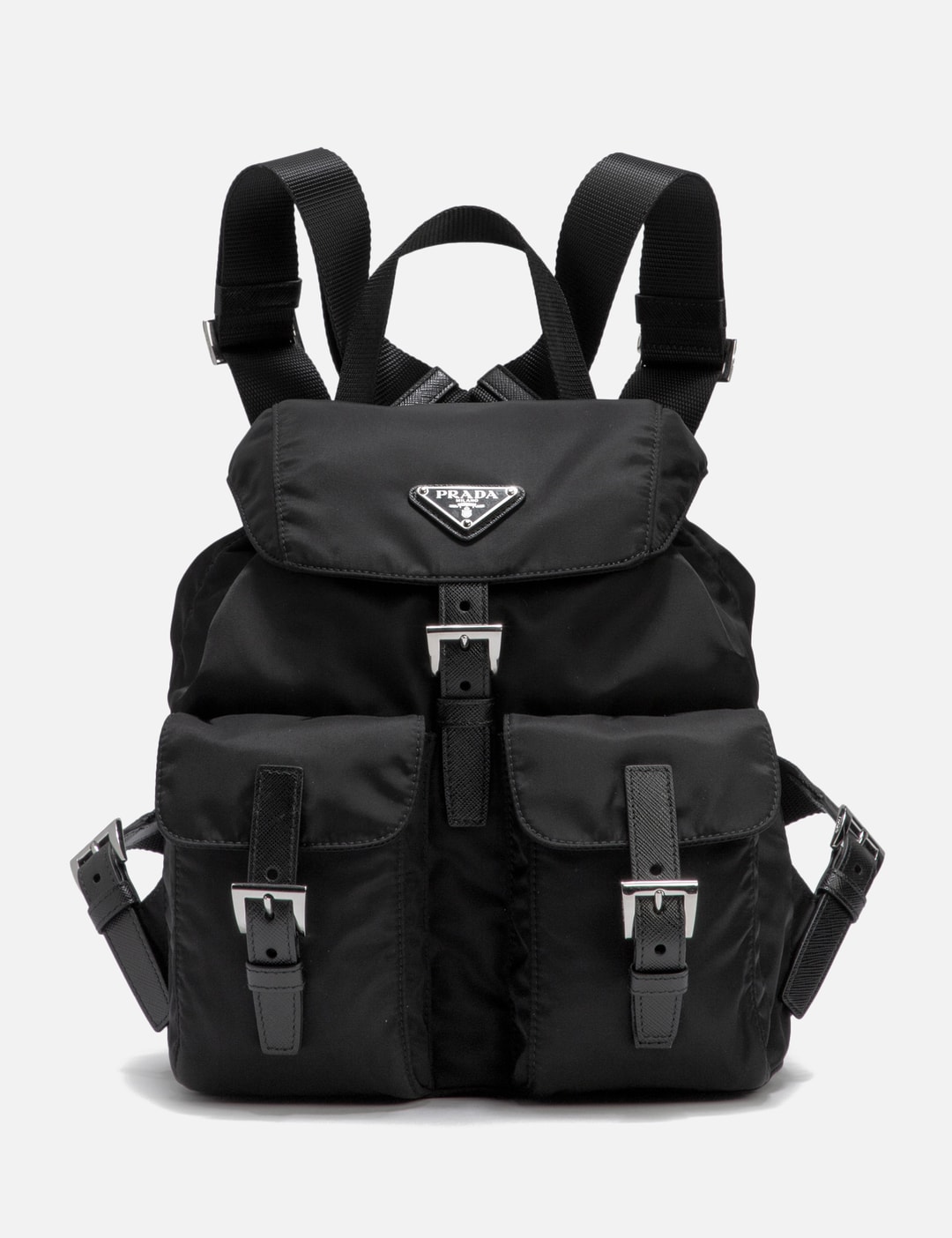Mini Nylon Backpack in Black - Prada