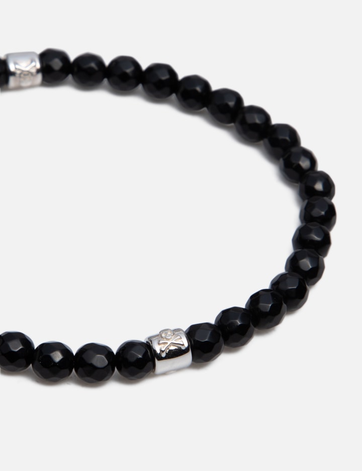 Shop Mastermind Japan Onyx Bracelet In Black