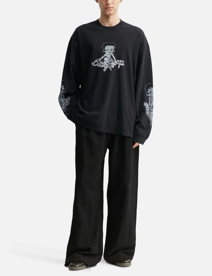 Mastermind World x X Betty Boop Damaged Boxy Long Sleeve T-shirt Placeholder Image