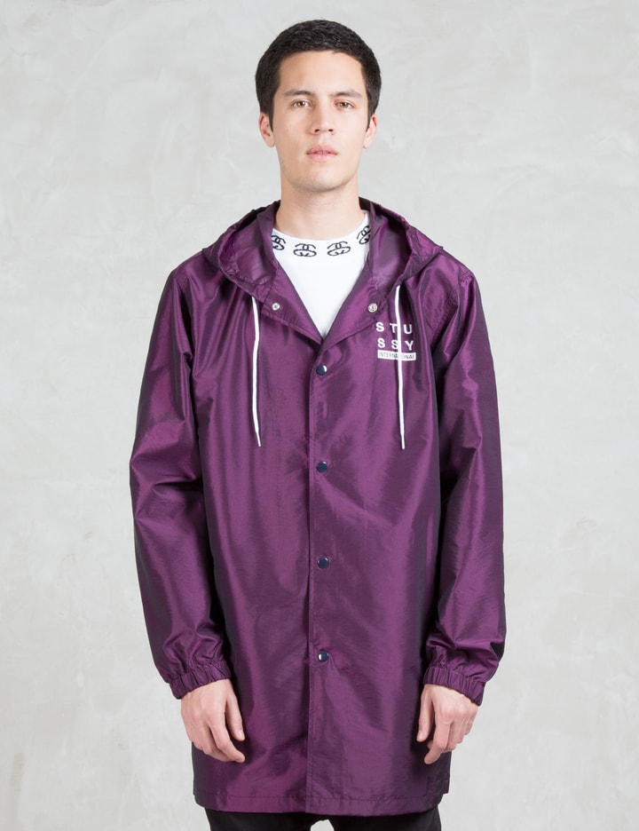 Long Hooded Coach Jacket Placeholder Image