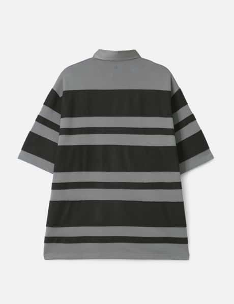 Grey Cotton Ami De Coeur Stiped Polo view 8