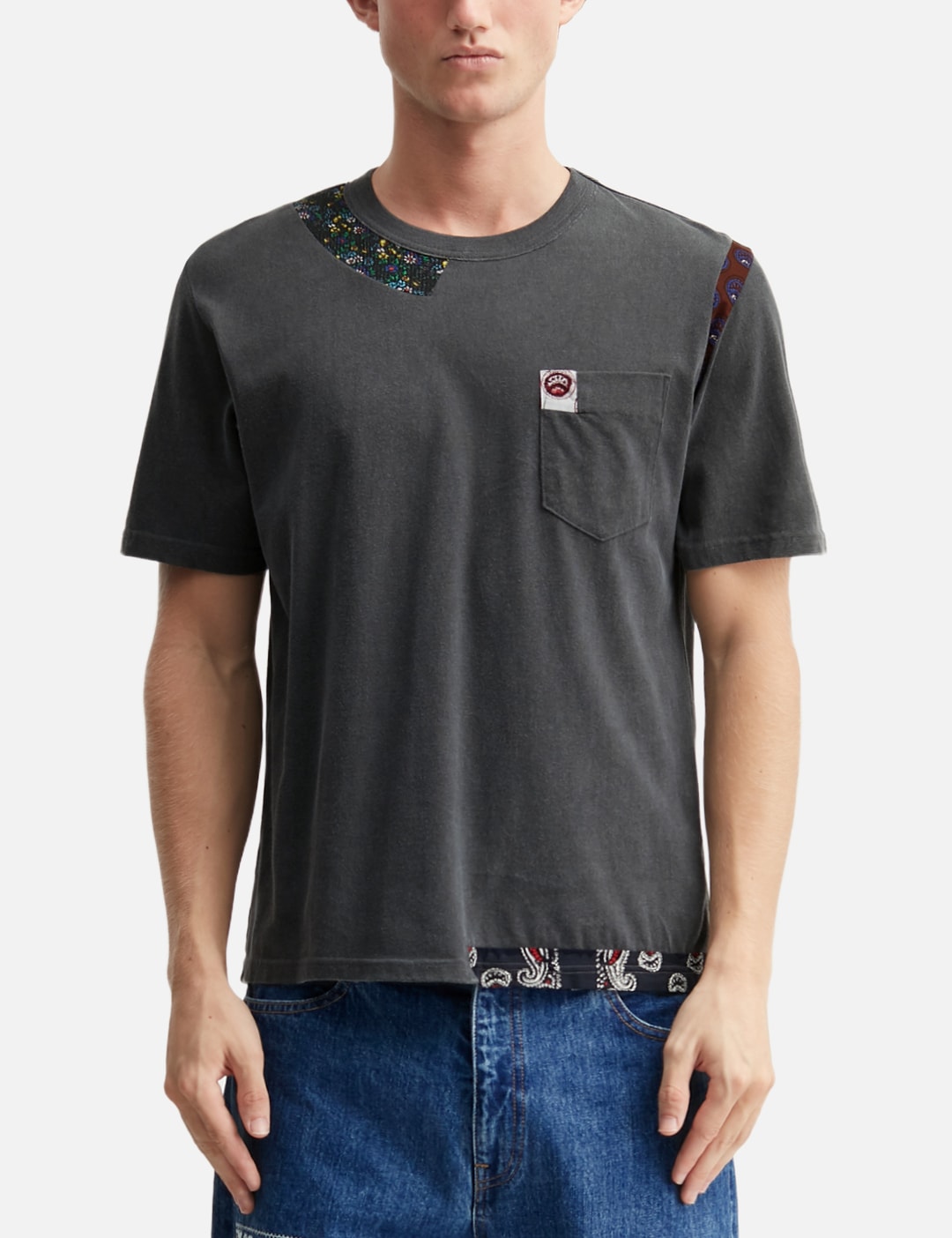 Patchwork Garment Dyed Tee Shirt view 11