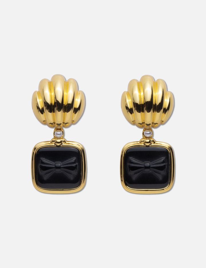 YVMIN SHUSHU/TONG × YVMIN Bow Knot Embossed Earrings
