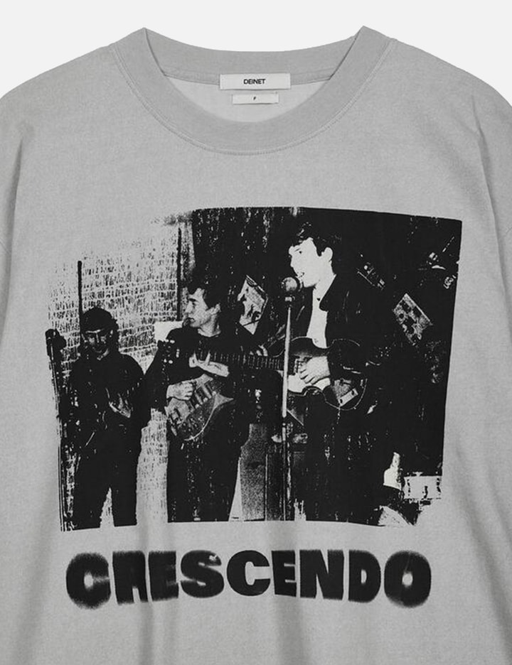 Deinet Crescendo Graphics T-shirt In Gray