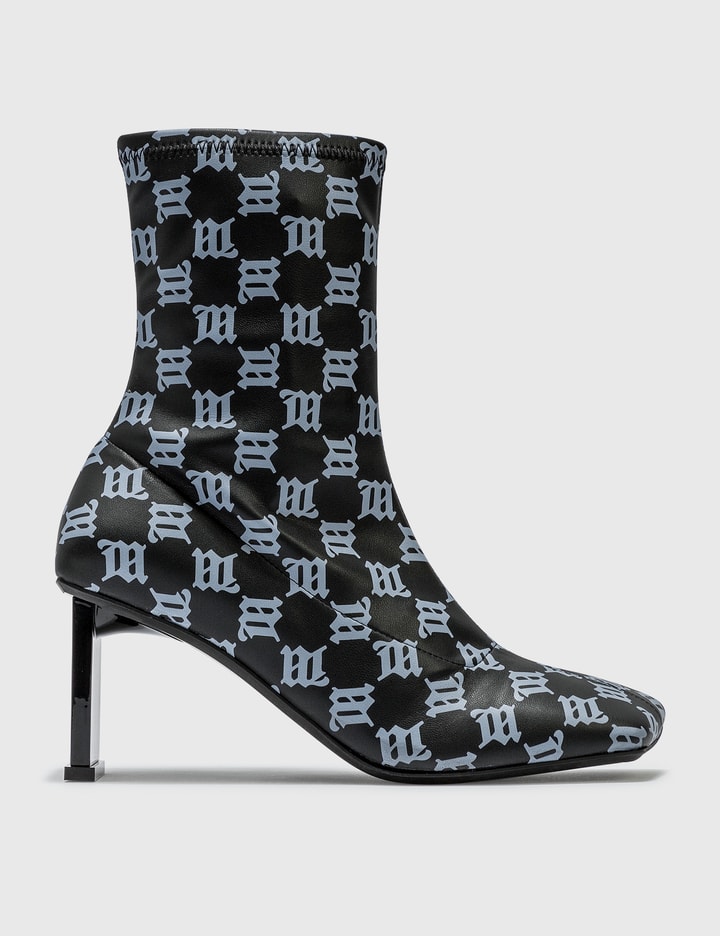 Square Toe Monogram Ankle Boots Placeholder Image
