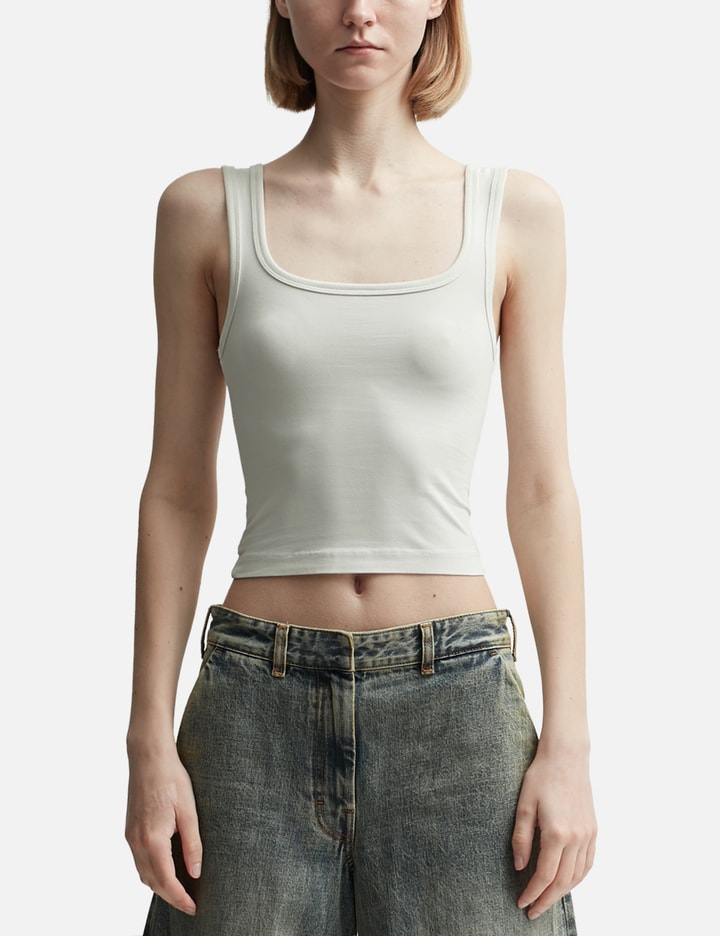 Entire Studios Square Neck Tank Top In White