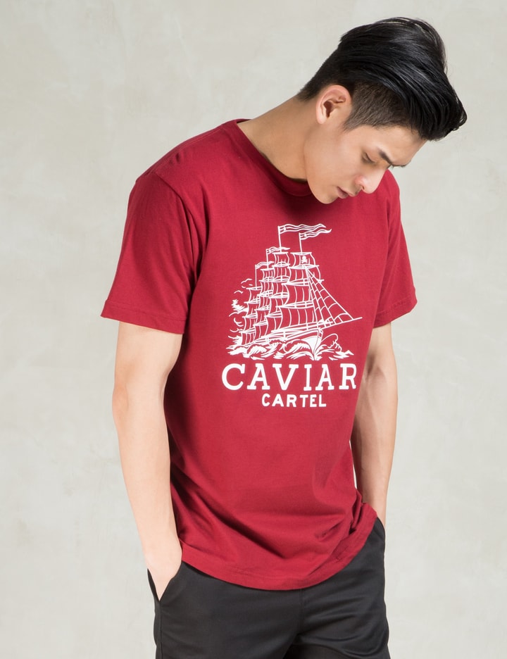 Caviar Cartel Burgundy Ship T-Shirt Placeholder Image