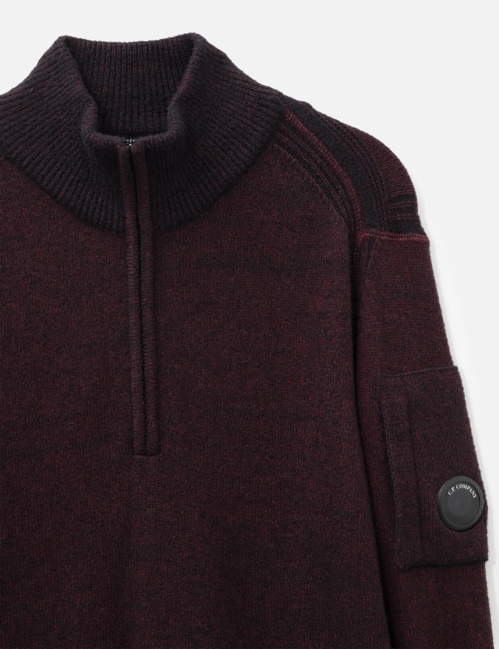 C.P. Company Fleece Knit Lens Half Zip Sweater