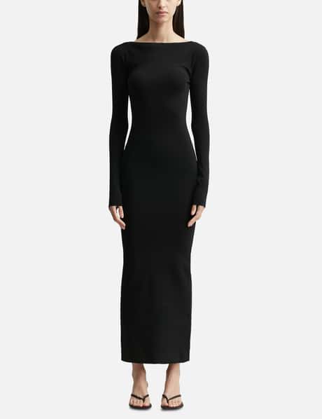 Entire Studios Boat Neck Midi Dress - Sleek, sculpting knit with long sleeves. | HBX Entire Studios Boat Neck Midi Dress - Sleek, sculpting knit with long sleeves. | HBX