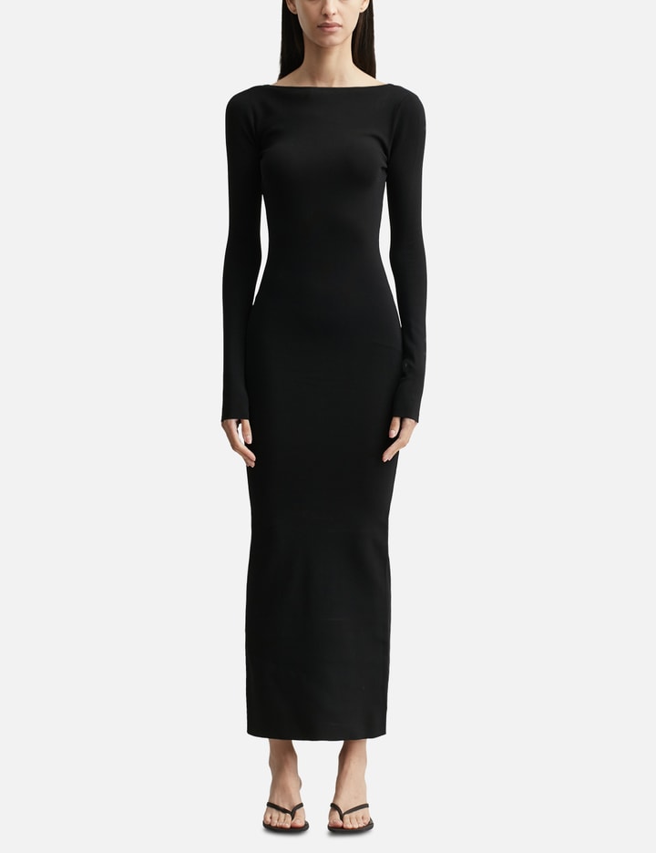 Entire Studios Boat Neck Midi Dress - Sleek, sculpting knit with long sleeves. | HBX Entire Studios Boat Neck Midi Dress - Sleek, sculpting knit with long sleeves. | HBX