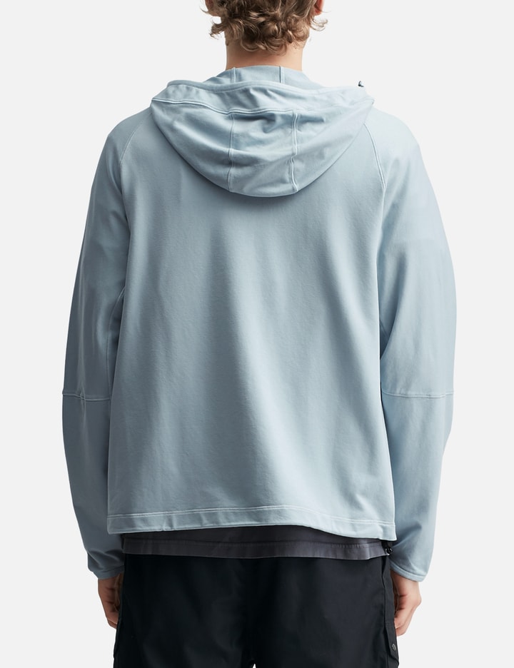 Stone Island Stretch Cotton Fleece_S.I. Stellina Zip-Up Hooded Sweatshirt
