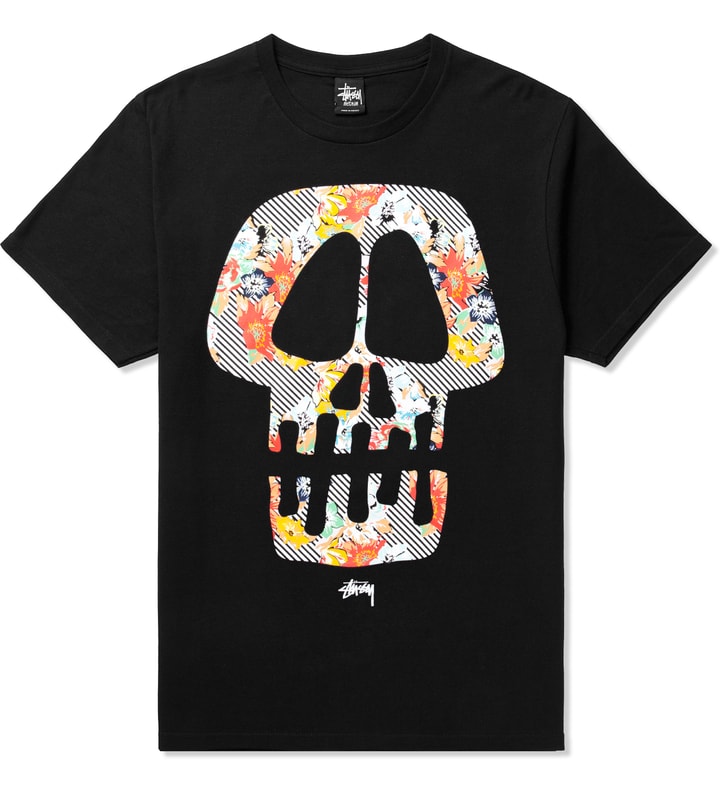 Black Skull Flowers T-Shirt Placeholder Image