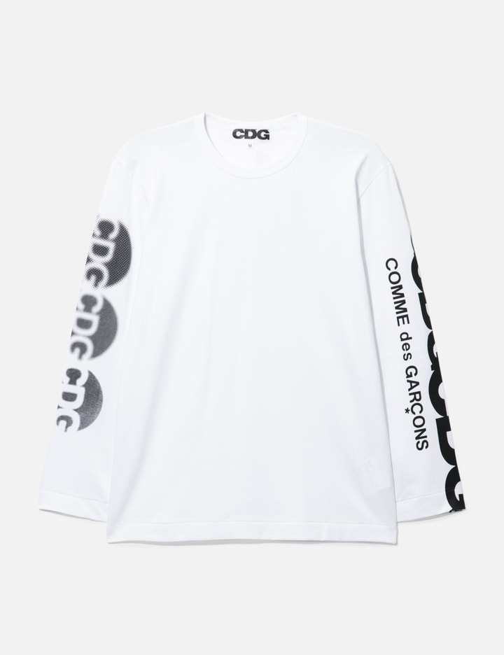 Comme Des Garçons Word Long T-shirt In White
