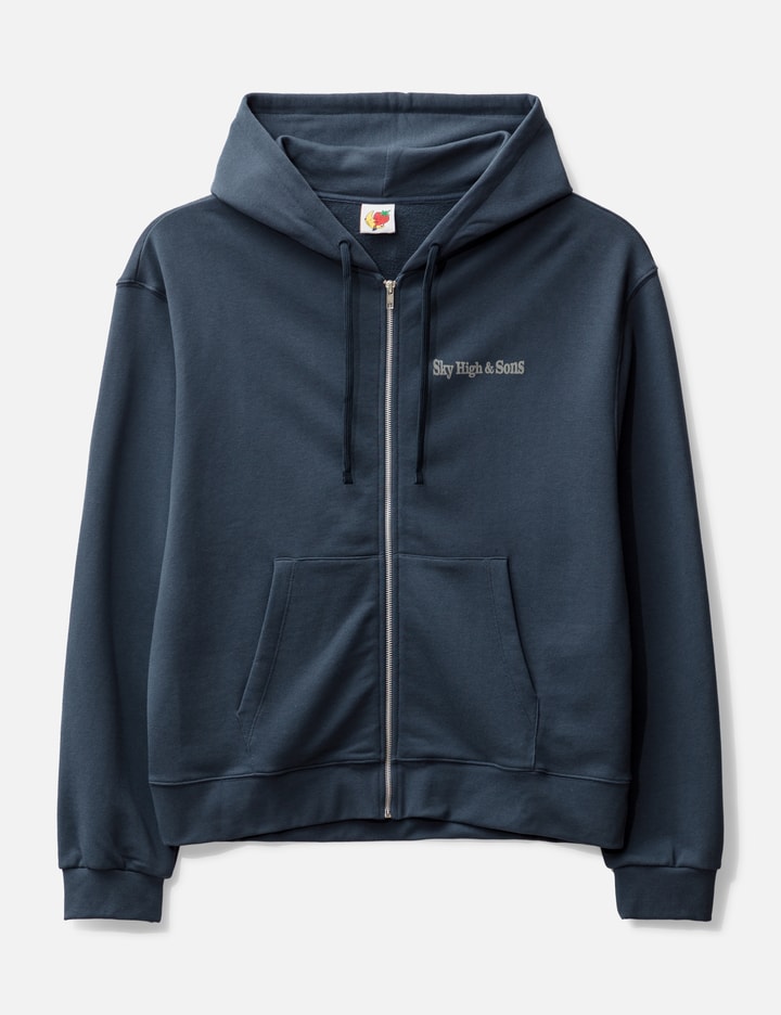 Sky High Farm Workwear Sky High And Sons Zip-up Hoodie In Blue
