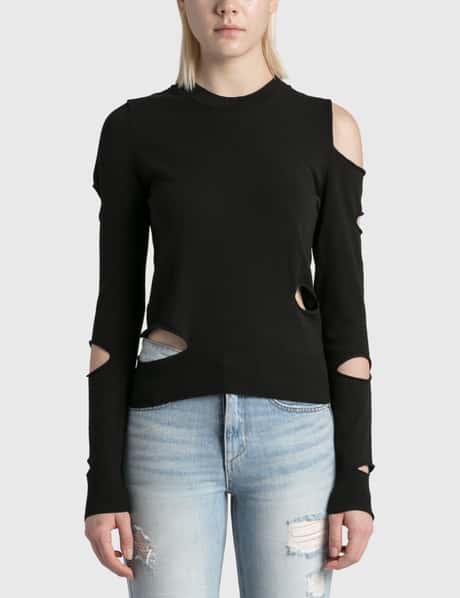 TheOpen Product Asymmetric Cut-out Sweater