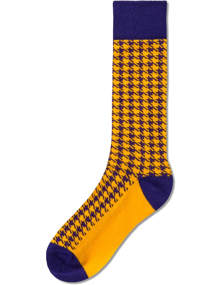 Yellow Houndstooth Skate Socks Placeholder Image