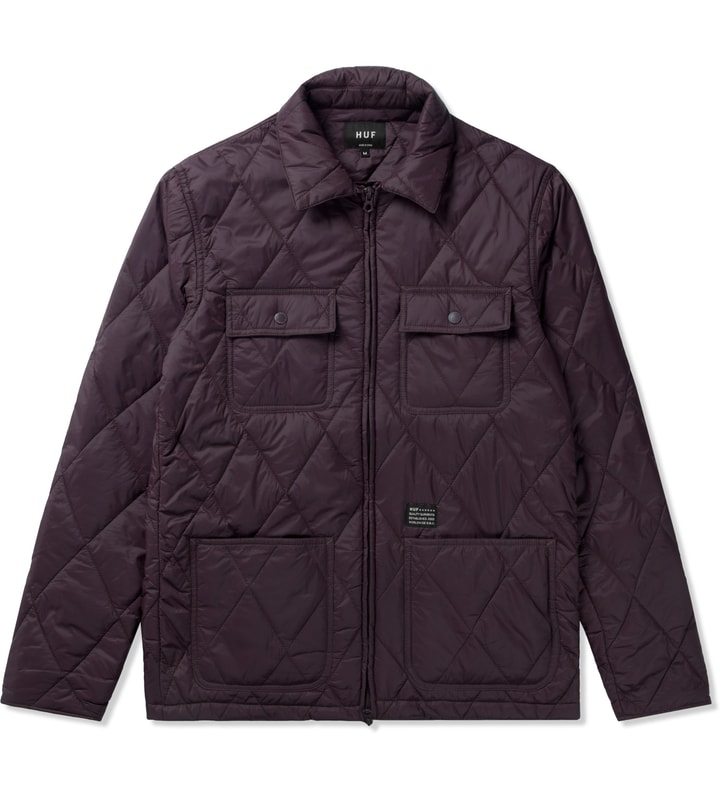 Huf Burgundy HUF Quilted Work Jacket