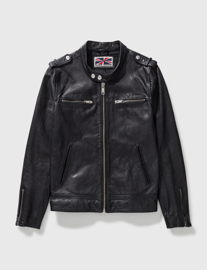 BLUE HEROES LEATHER BIKER JACKET Placeholder Image