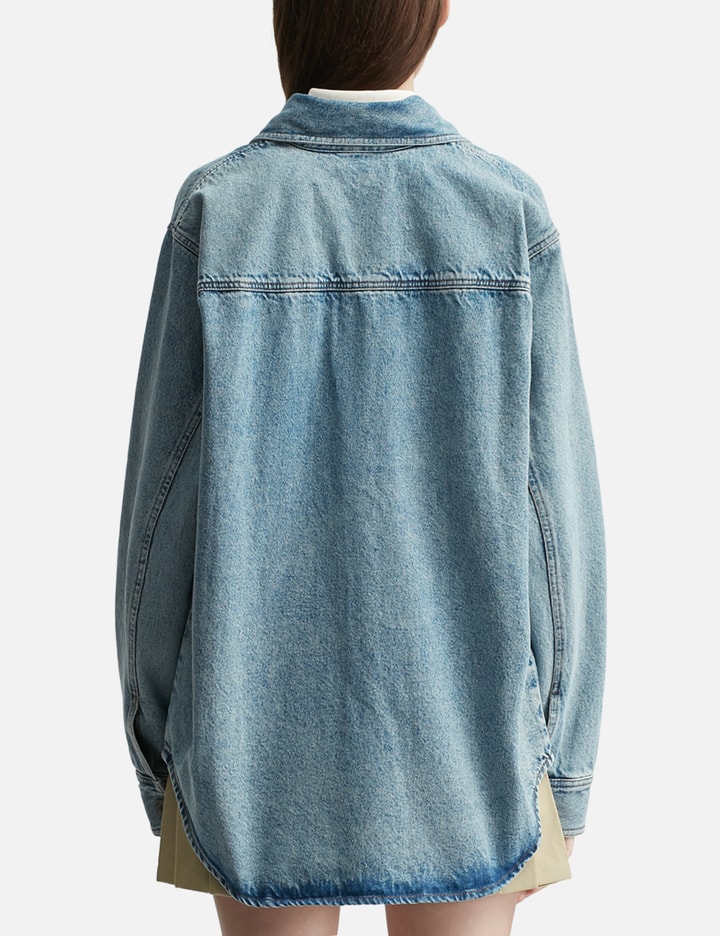 Blue Cotton Knitted Ami De Coeur Overshirt Placeholder Image