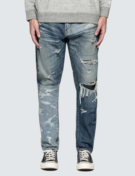 Denim By Vanquish & Fragment - Patchwork Tapered Denim Jeans | HBX
