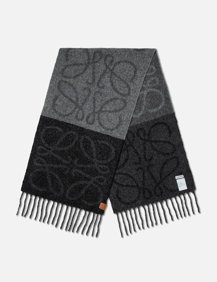 Loewe Anagram Scarf In Grey