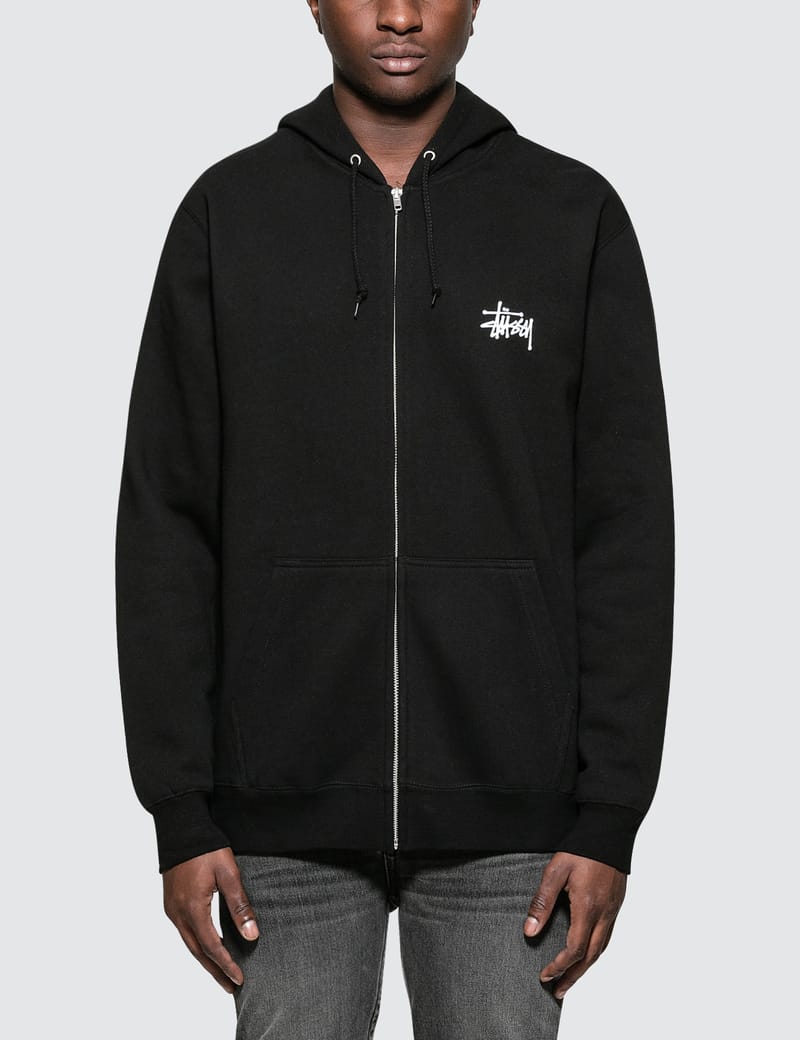 Stüssy - Basic Stussy Zip Hoodie | HBX - Globally Curated Fashion and  Lifestyle by Hypebeast
