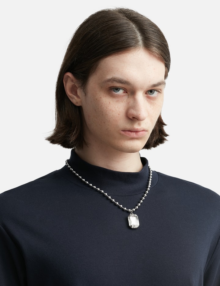 BALL CHAIN WITH SOLO WHITE CRYSTAL Placeholder Image