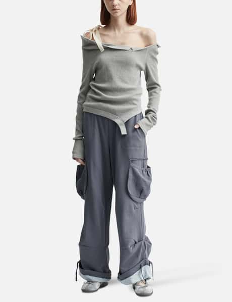 Utility Contrast Trim Jersey Pants view 11