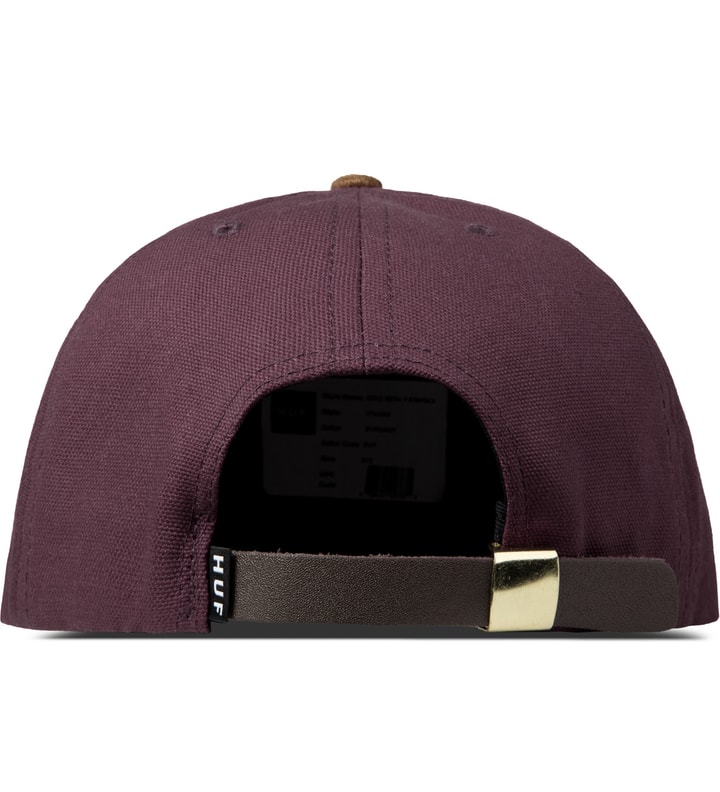 Burgundy Gold Metal H Strapback Cap Placeholder Image