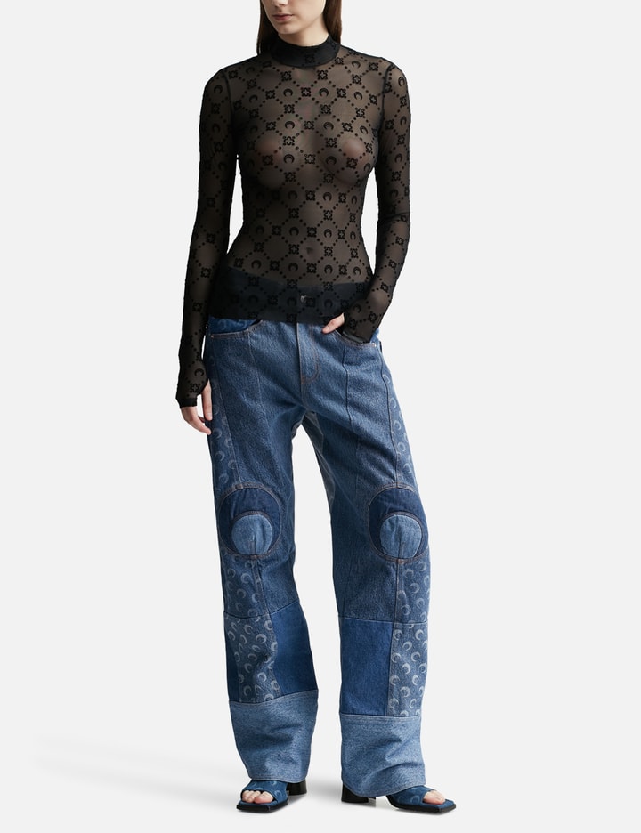 REGENERATED DENIM STRAIGHT LEG PANTS Placeholder Image