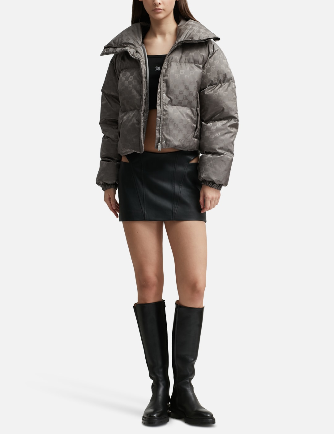 FAUX LEATHER CUT-OUT MINI SKIRT view 12