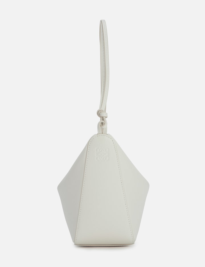Loewe Hammock Drawstring Small Leather Shoulder Bag In White